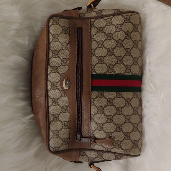 Authentic Vintage Gucci GG Monogram Supreme Sherry Web Ophidia Crossbody Bag - Picture 3 of 11